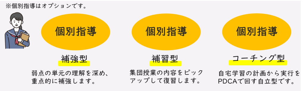 3タイプの個別プラス